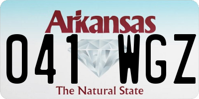 AR license plate 041WGZ