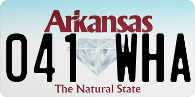 AR license plate 041WHA