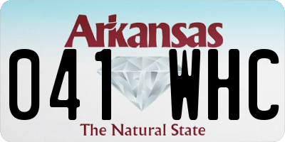 AR license plate 041WHC