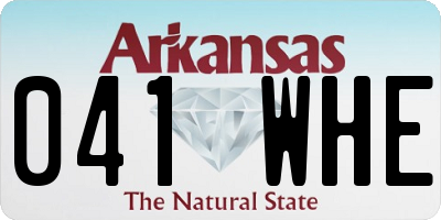 AR license plate 041WHE