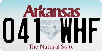 AR license plate 041WHF