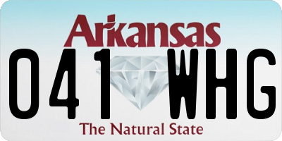 AR license plate 041WHG
