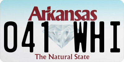 AR license plate 041WHI