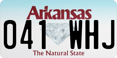 AR license plate 041WHJ