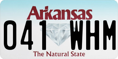 AR license plate 041WHM