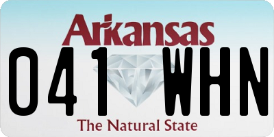 AR license plate 041WHN