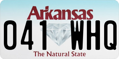 AR license plate 041WHQ