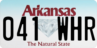 AR license plate 041WHR