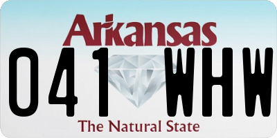 AR license plate 041WHW