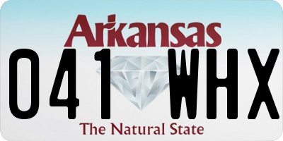 AR license plate 041WHX