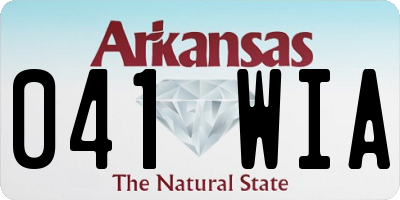 AR license plate 041WIA