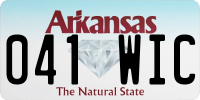 AR license plate 041WIC