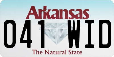 AR license plate 041WID