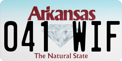 AR license plate 041WIF