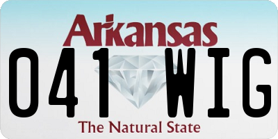 AR license plate 041WIG