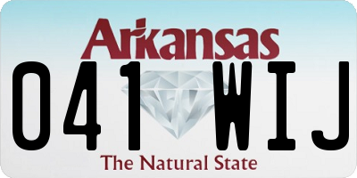 AR license plate 041WIJ