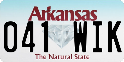 AR license plate 041WIK