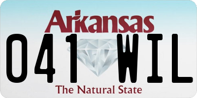 AR license plate 041WIL