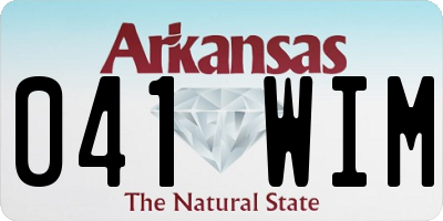 AR license plate 041WIM