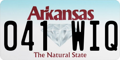 AR license plate 041WIQ