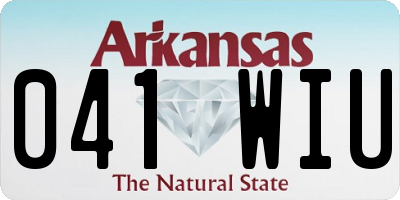 AR license plate 041WIU