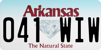 AR license plate 041WIW
