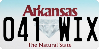 AR license plate 041WIX