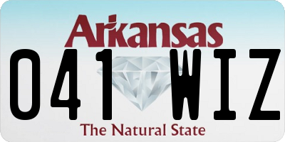 AR license plate 041WIZ