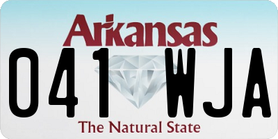 AR license plate 041WJA