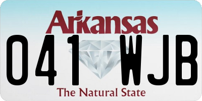 AR license plate 041WJB