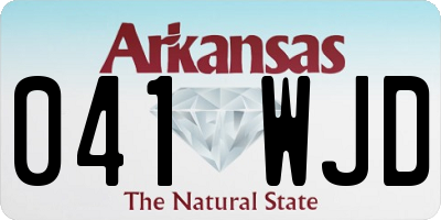 AR license plate 041WJD