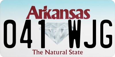 AR license plate 041WJG