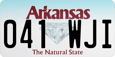 AR license plate 041WJI