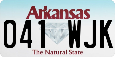 AR license plate 041WJK