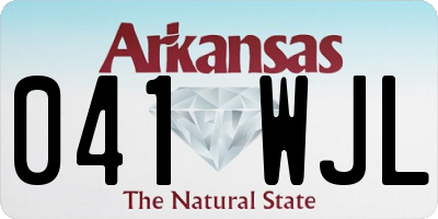 AR license plate 041WJL