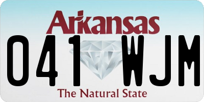 AR license plate 041WJM