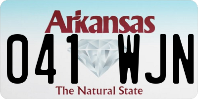AR license plate 041WJN