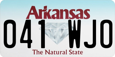 AR license plate 041WJO