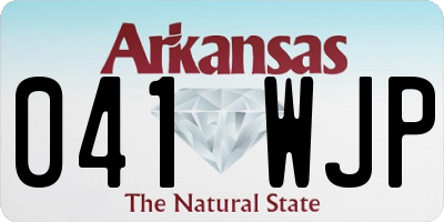 AR license plate 041WJP