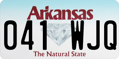 AR license plate 041WJQ