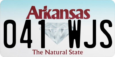 AR license plate 041WJS