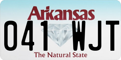 AR license plate 041WJT