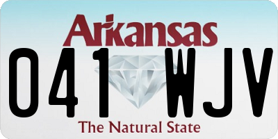 AR license plate 041WJV