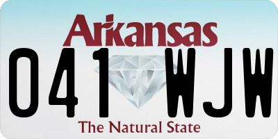 AR license plate 041WJW