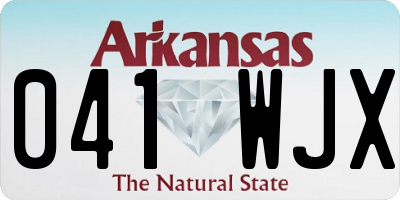 AR license plate 041WJX