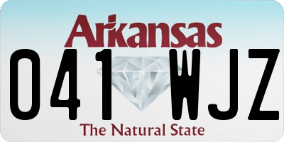 AR license plate 041WJZ