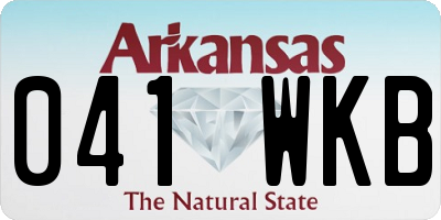 AR license plate 041WKB