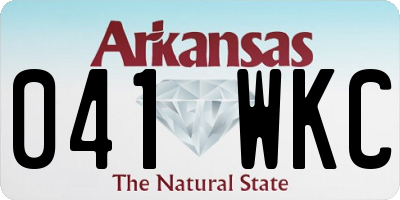 AR license plate 041WKC