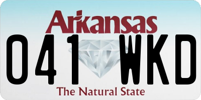 AR license plate 041WKD