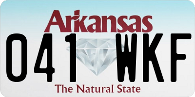 AR license plate 041WKF